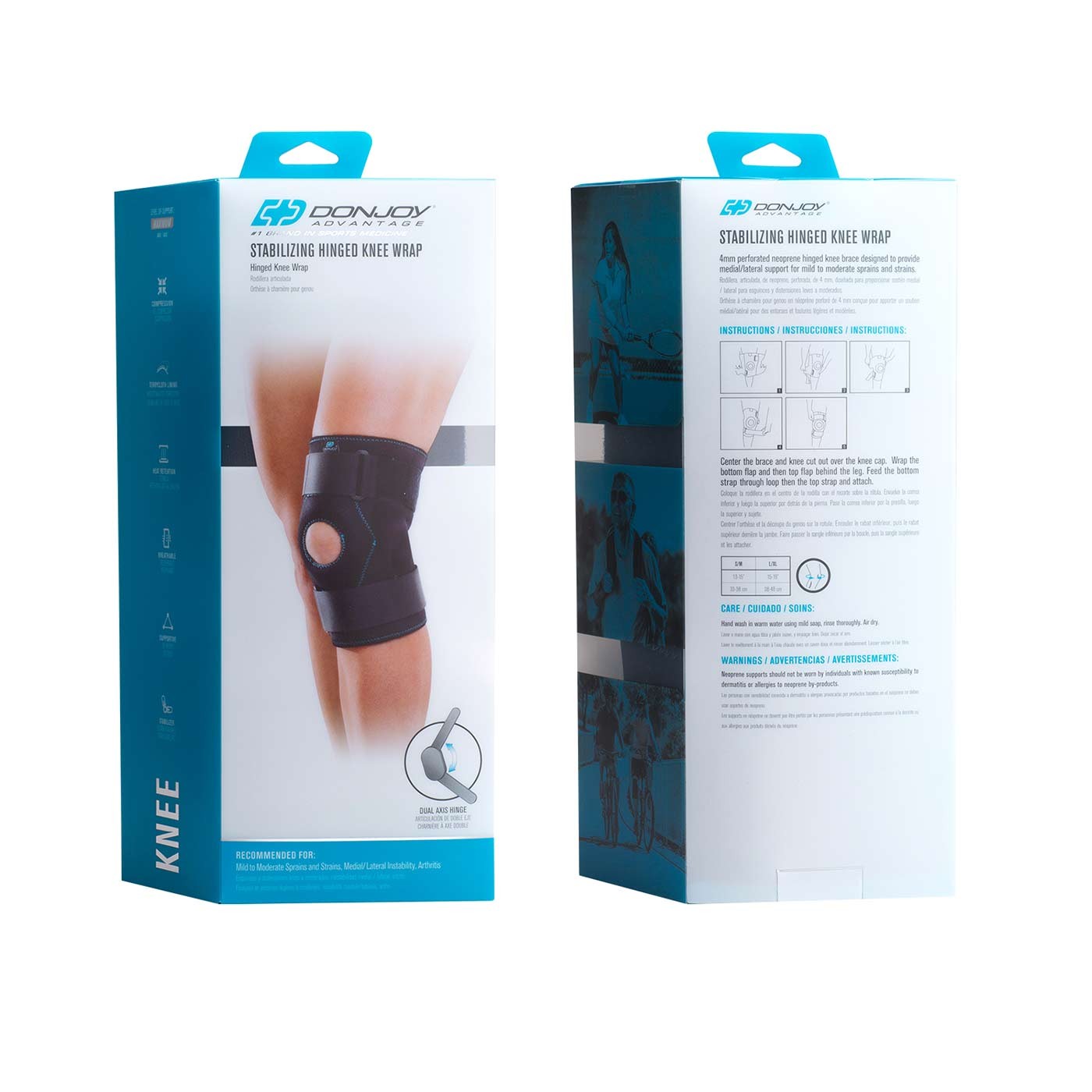 DonJoy Advantage Stabilizing Hinged Knee Wrap Medial/Lateral Support