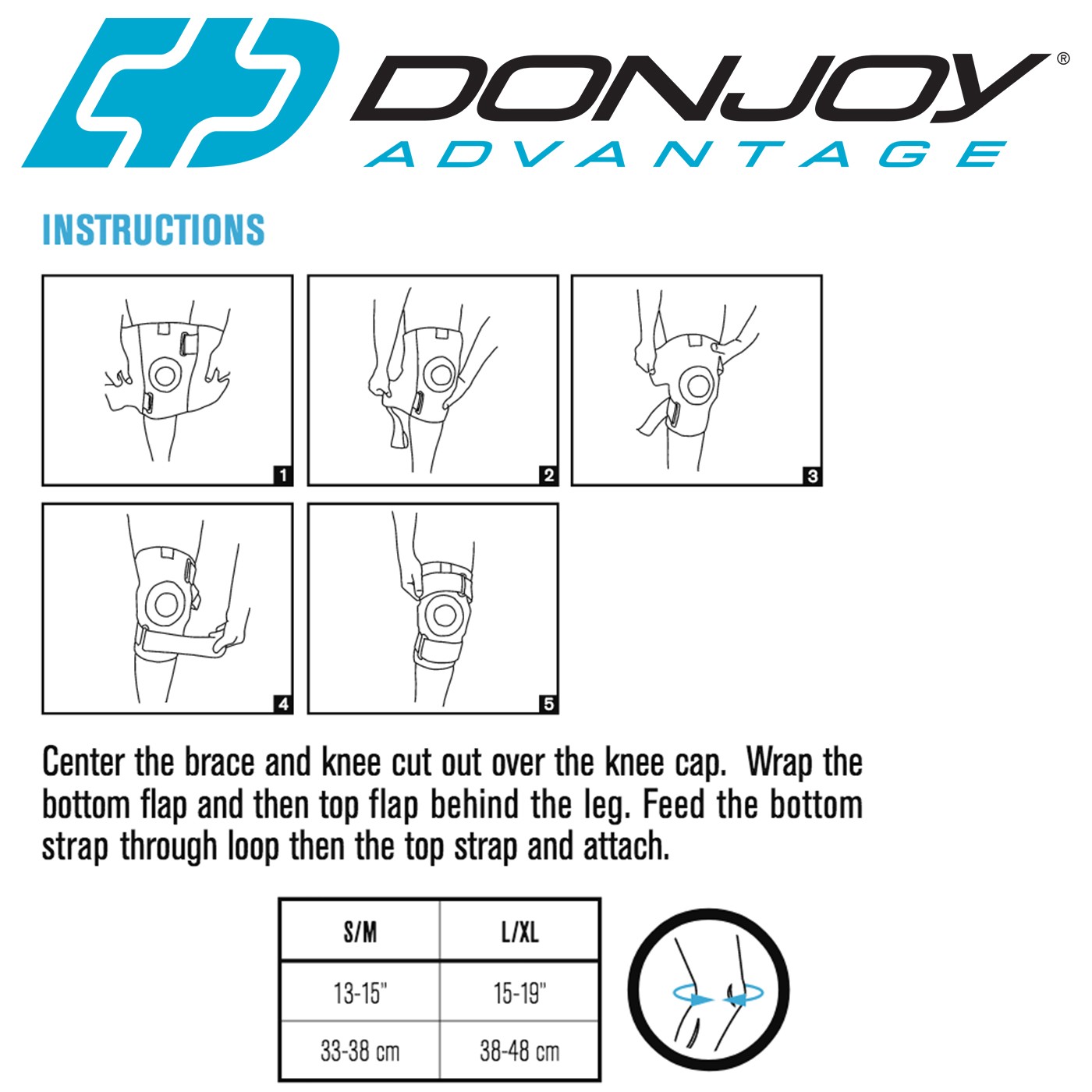 donjoy advantage stabilizing hinged knee wrap medial donjoy knee brace size chart