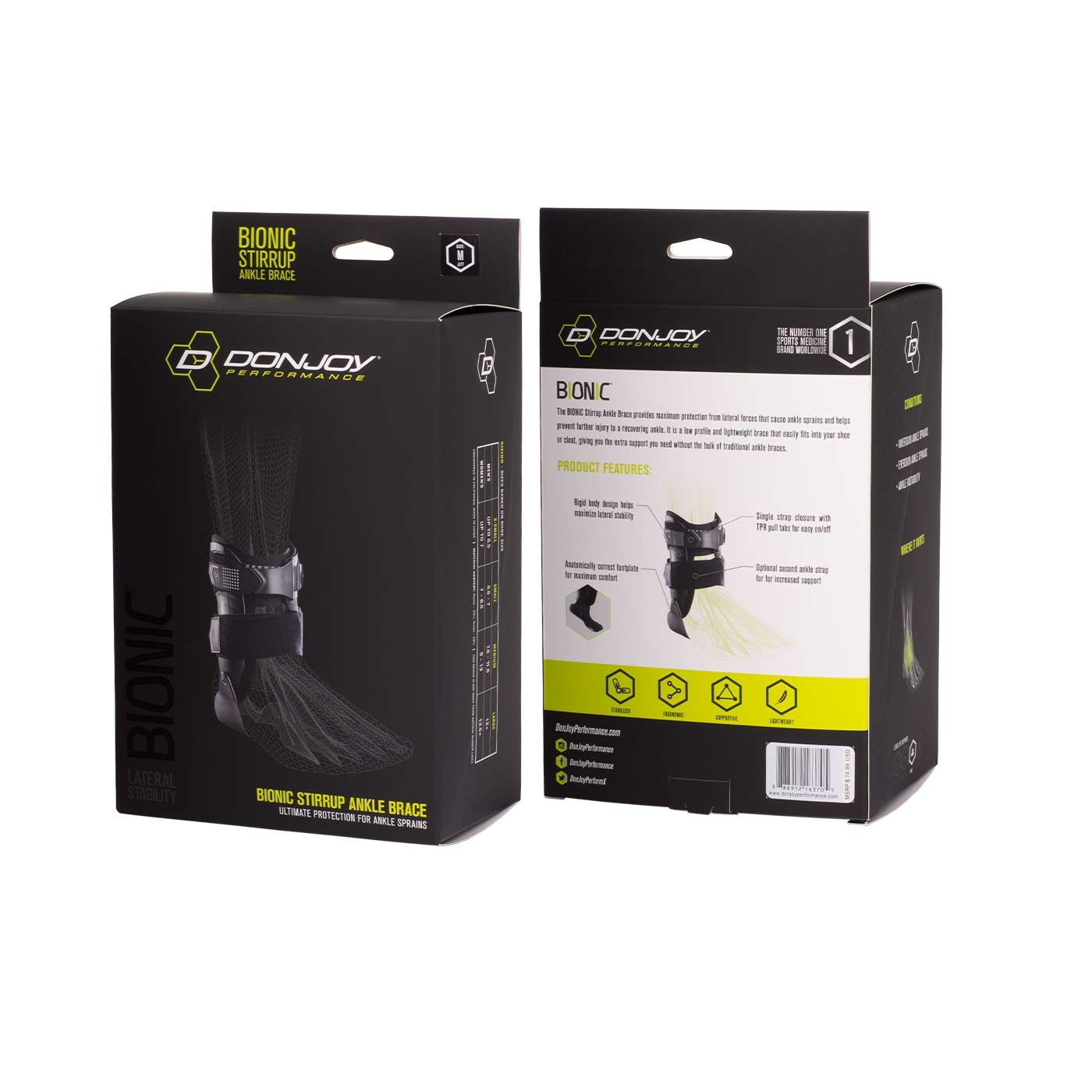 DonJoy Performance Rigid Stirrup Ankle Brace Maximum Support