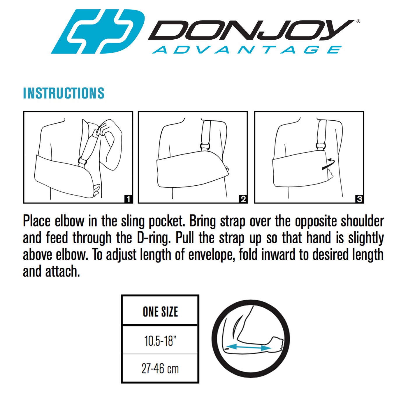 DonJoy Advantage Comfort Shoulder Arm Sling Immobilizer