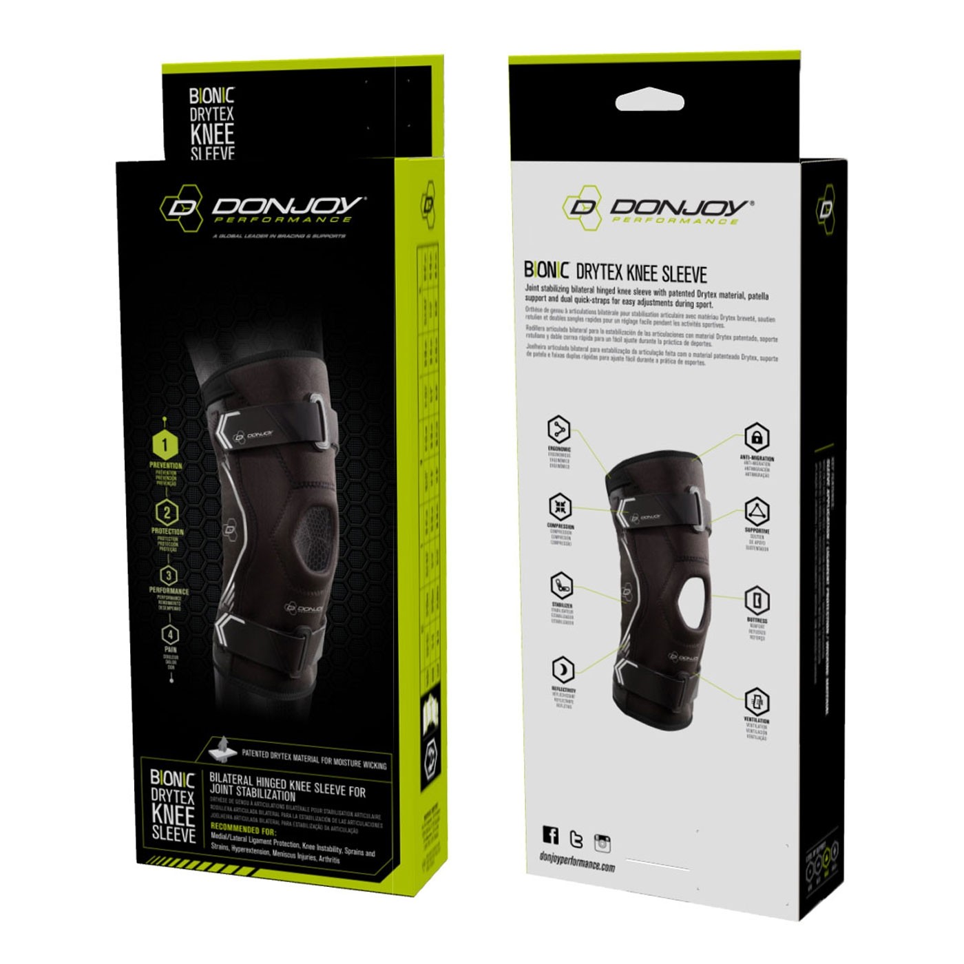 DonJoy Performance Bionic Drytex Hinged Knee Sleeve