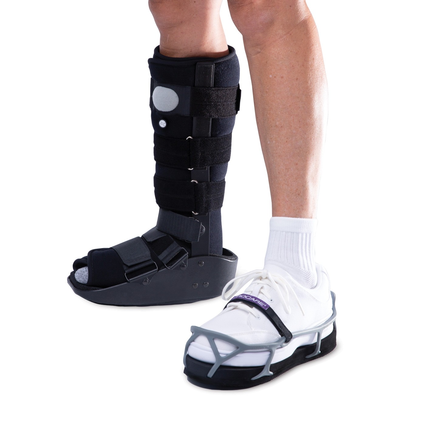 shoe leveler for walking boot
