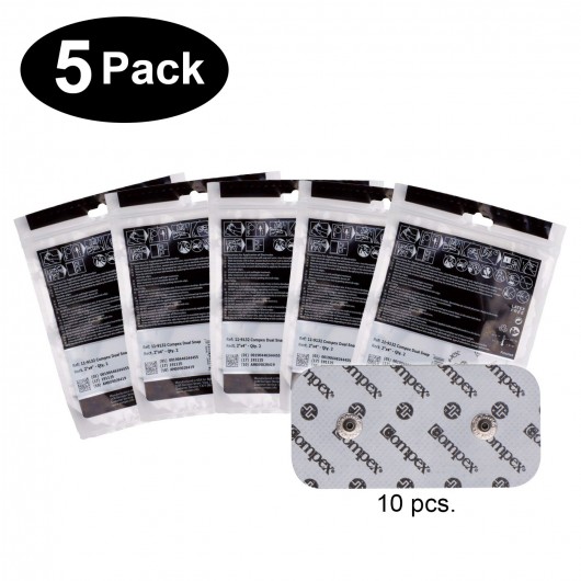 COMPEX EASY SNAP ELECTRODES 2IN X 2IN 1 PACK - WHITE 4 ELECTRODES 
