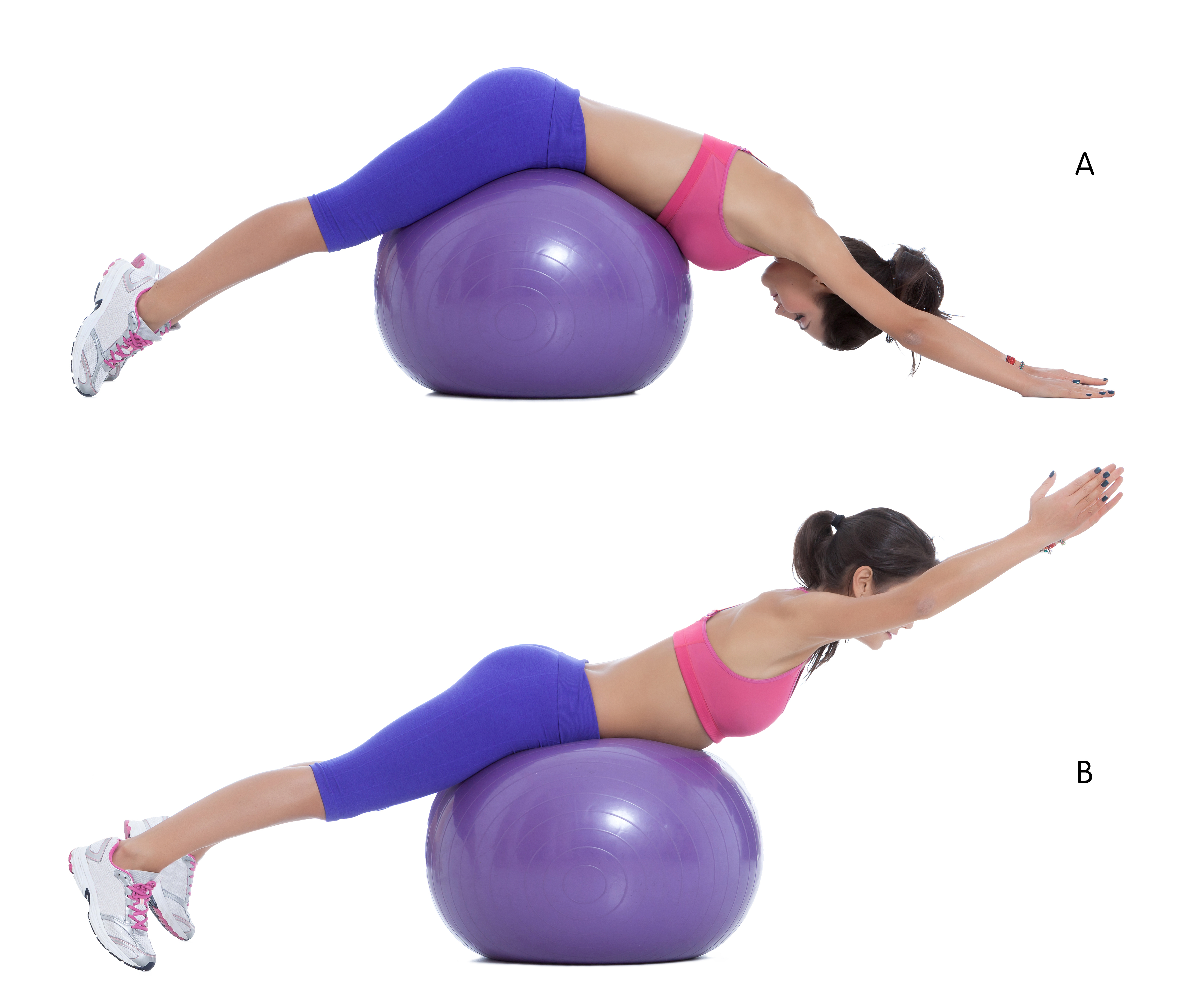 back extension exercise on stability ball