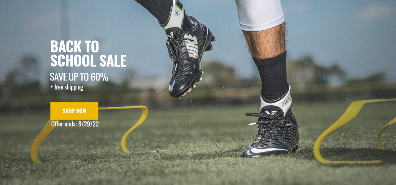 Back to School Sale - Save up to 60% - athlete wearing ankle braces running drills
