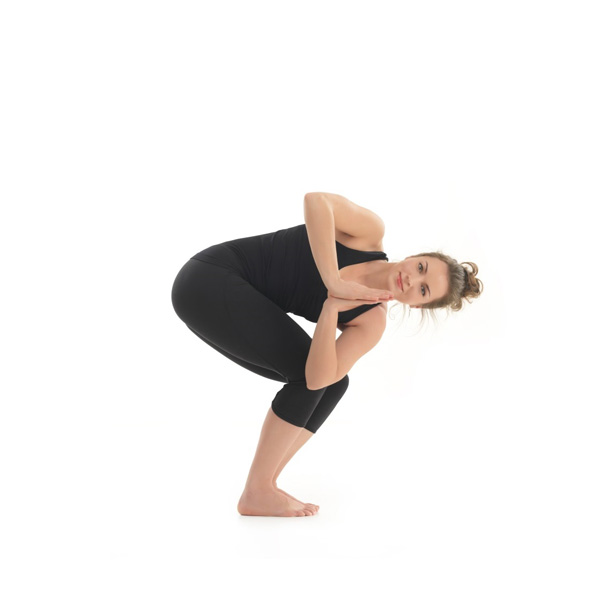 chair twist yoga pose